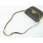 Christian Dior Honeycomb Pattern Shoulder Bag Pochette Black — view 5
