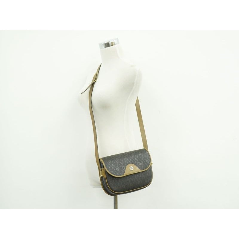 Christian Dior Honeycomb Pattern Shoulder Bag Pochette Black — view 7