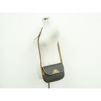 Christian Dior Honeycomb Pattern Shoulder Bag Pochette Black — view 7