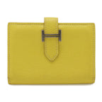 Hermes Bearn Card Case Business Holder Chevre Leather Lime