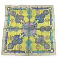 Hermes Scarf Silk Carre 90 Cuivreries Copperwork Yellow