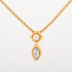 Christian Dior Necklace GP Rhinestone Faux Pearl — view 2