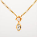 Christian Dior Necklace GP Rhinestone Faux Pearl