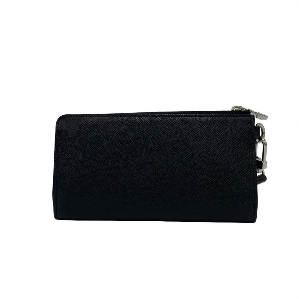 Louis Vuitton Zippy Dragonne Taiga Leather Zipper Wallet Noir Black — view 2