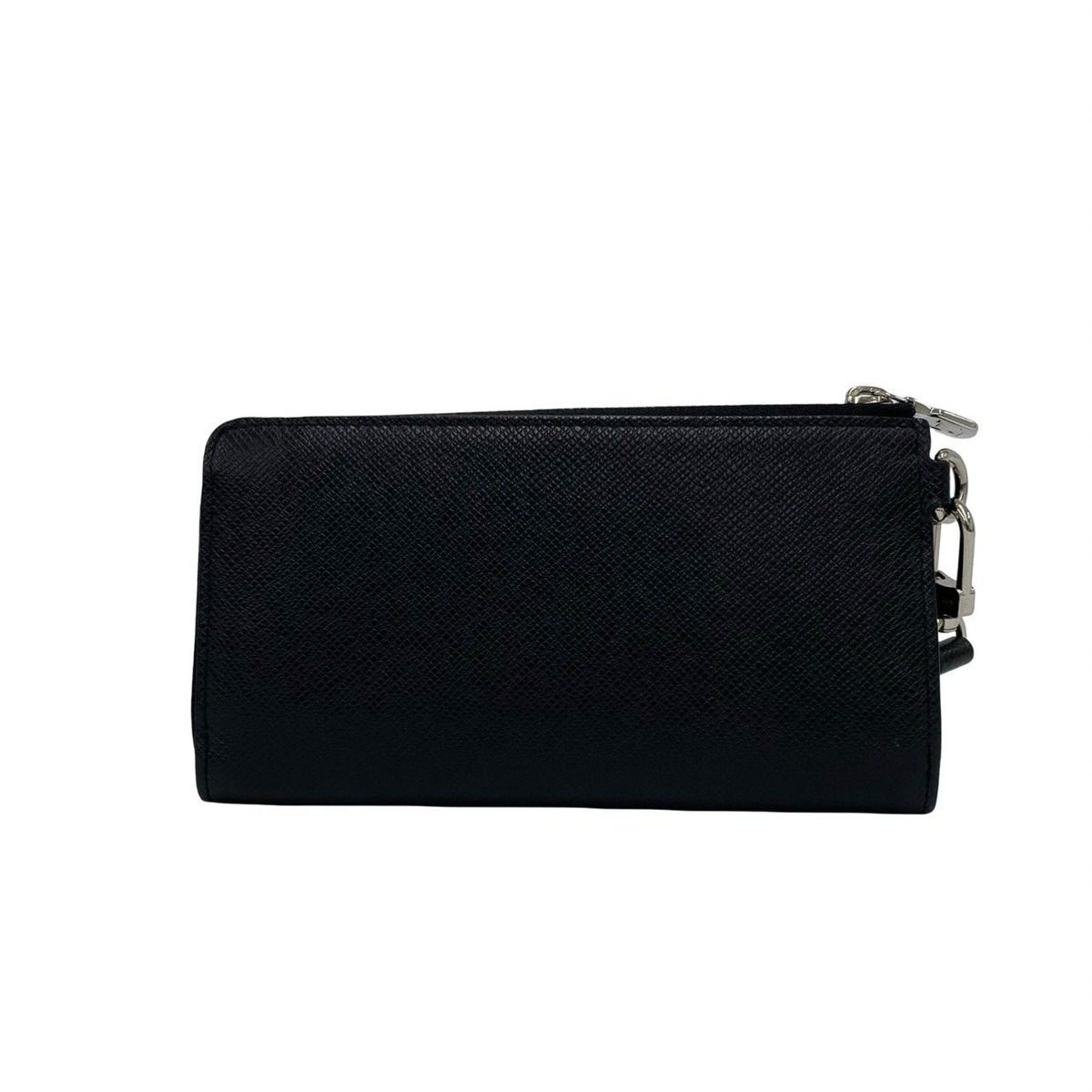 Louis Vuitton Zippy Dragonne Taiga Leather Zipper Wallet Noir Black — view 2