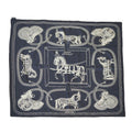 Hermes Carre 90 Grand Apparat Embroidered Pearl Beads Scarf Silk