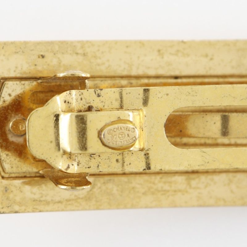 Chanel Logo Vintage Gold Plated 97 a Barrette — view 5