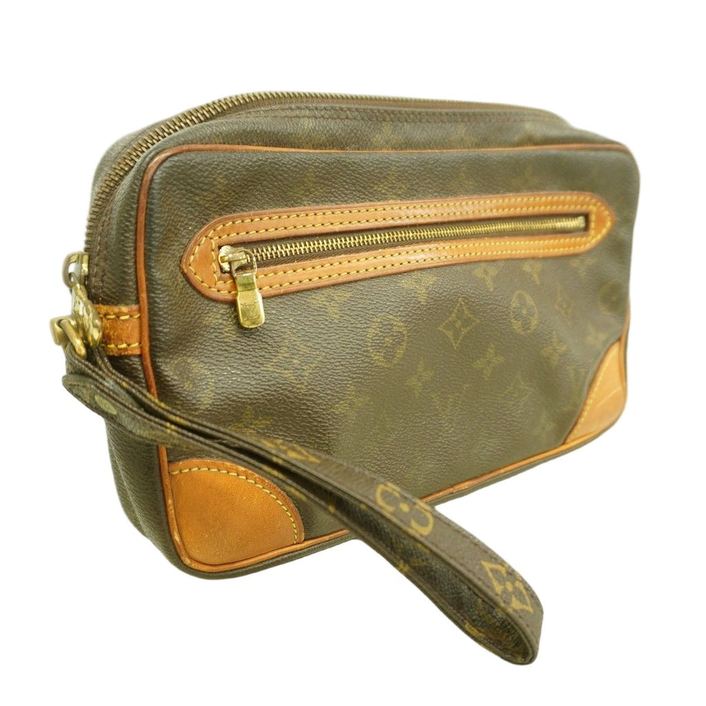 Louis Vuitton Clutch Monogram Marly Dragonne GM Brown — view 2