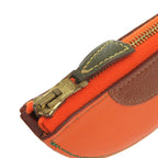 Hermes Fruit Orange Leather Brown Coin Case Purse — view 5