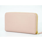 Prada Ribbon Round Zipper Long Wallet Leather Pink — view 2