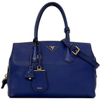 Prada 2-Way Tote Leather Blue