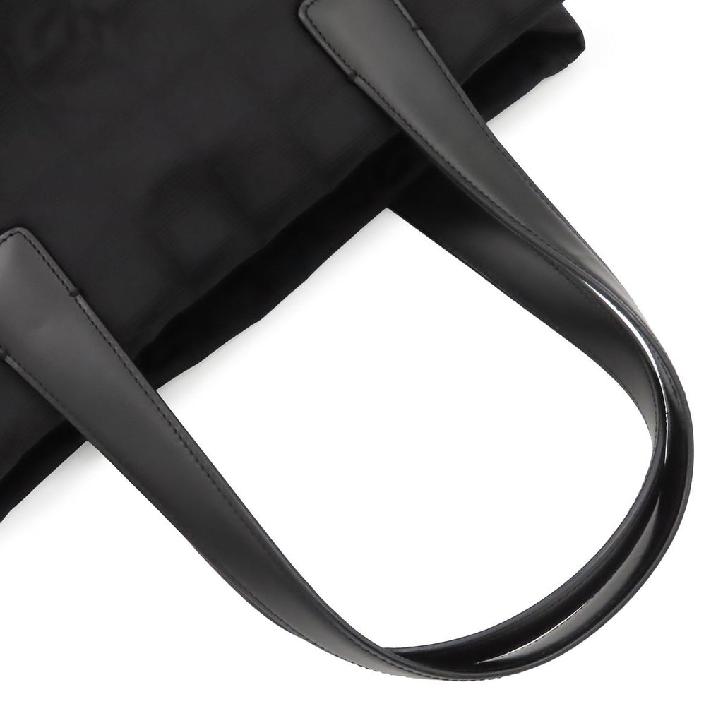 Chanel New Travel Line Black Nylon Leather Tote Bag MM — view 3