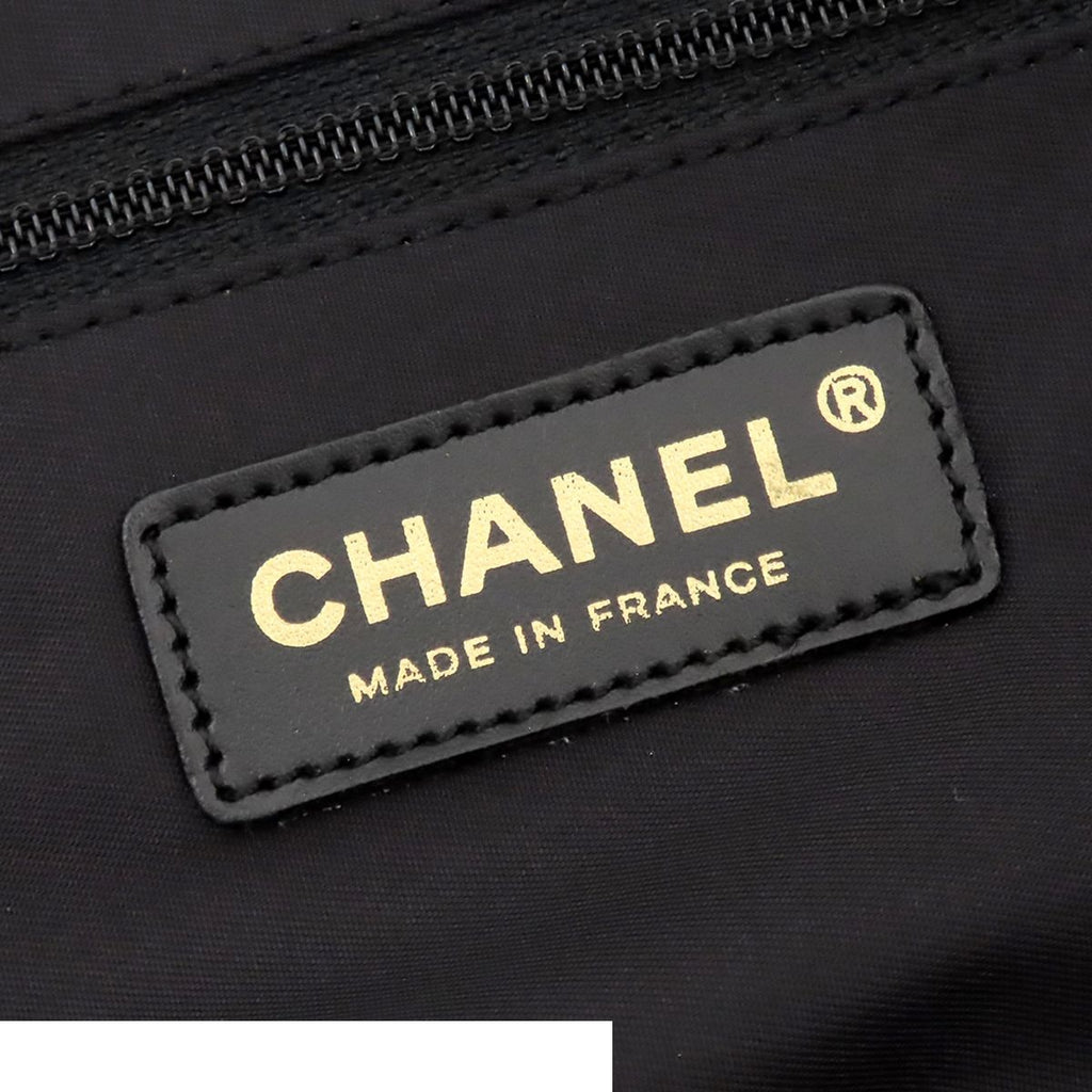 Chanel New Travel Line Black Nylon Leather Tote Bag MM — view 6