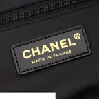 Chanel New Travel Line Black Nylon Leather Tote Bag MM — view 6