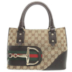 Gucci Sherry GG Canvas Leather Beige Brown Handbag 1789