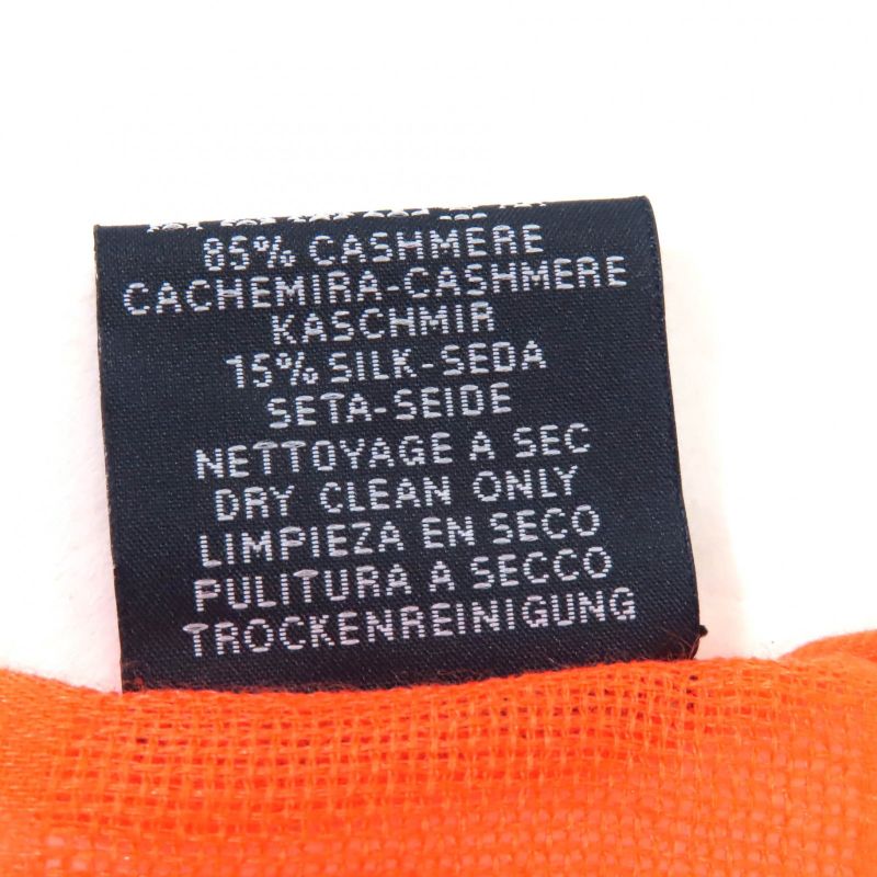 Hermes Carre 110 Cashmere Silk-blend Jacquard Serie Fringed Scarf Orange — view 9