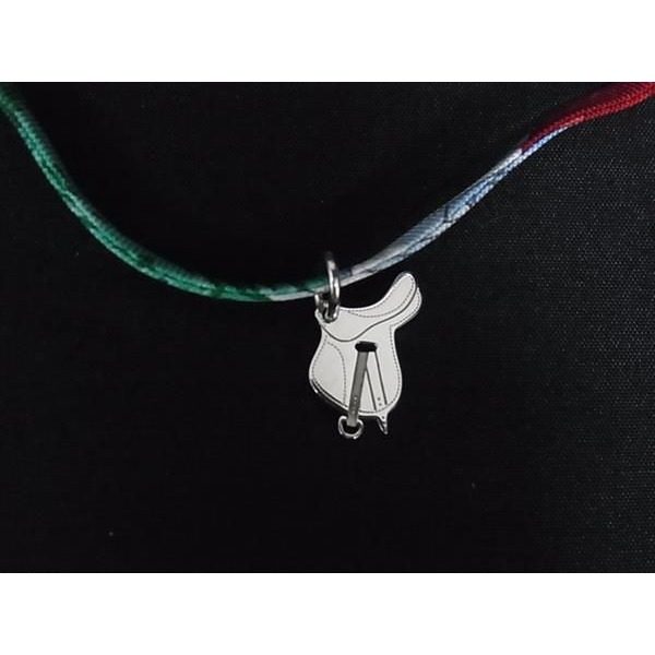 Hermes Tourbillon Necklace Pendant Silver Multicolor — view 2