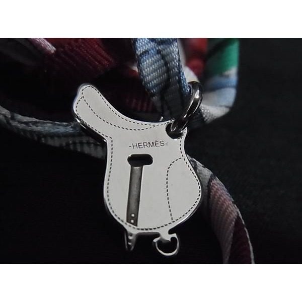 Hermes Tourbillon Necklace Pendant Silver Multicolor — view 4