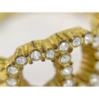 Dior CD Logo Rhinestone Ring S Gold Plated — view 7