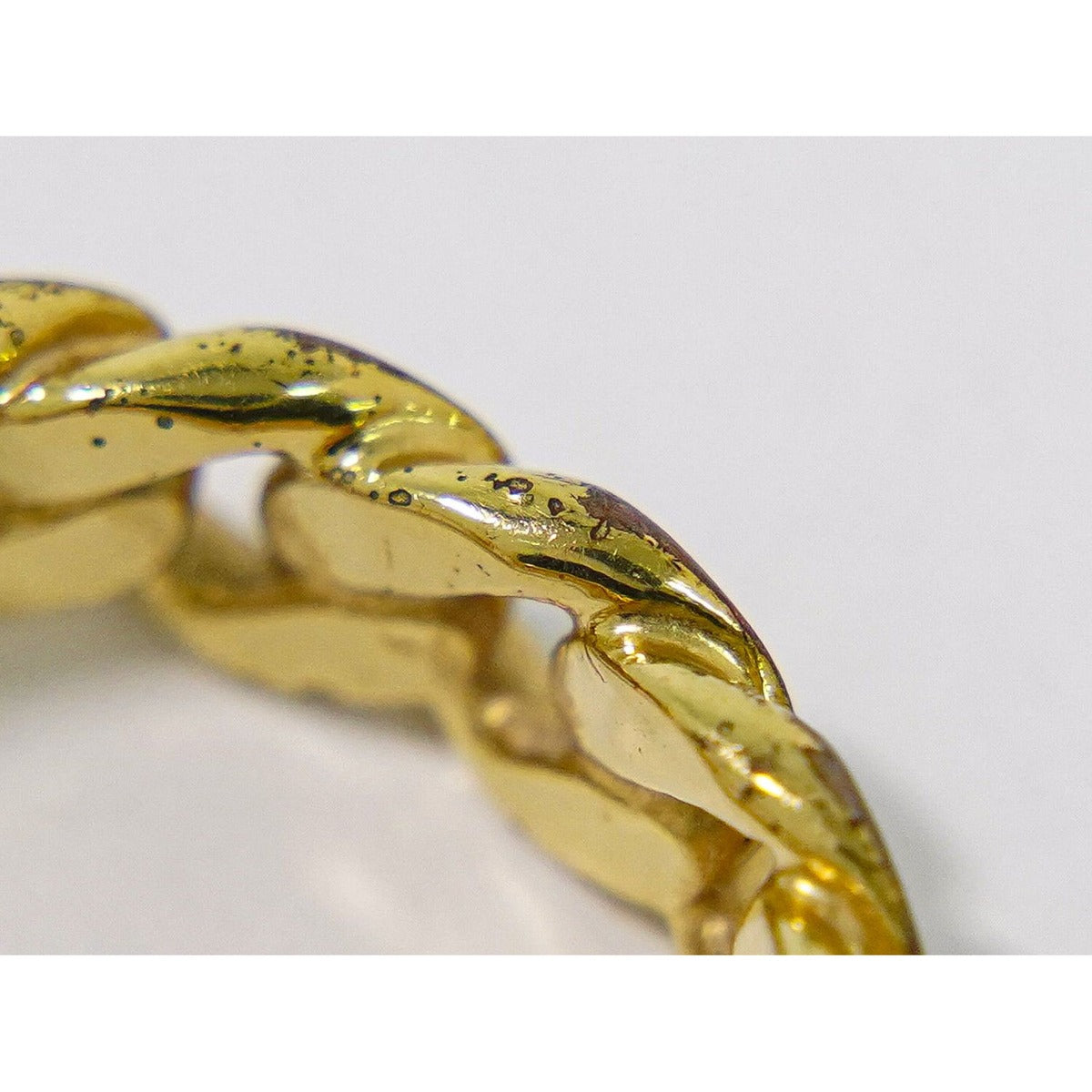 Dior CD Logo Rhinestone Ring S Gold Plated
