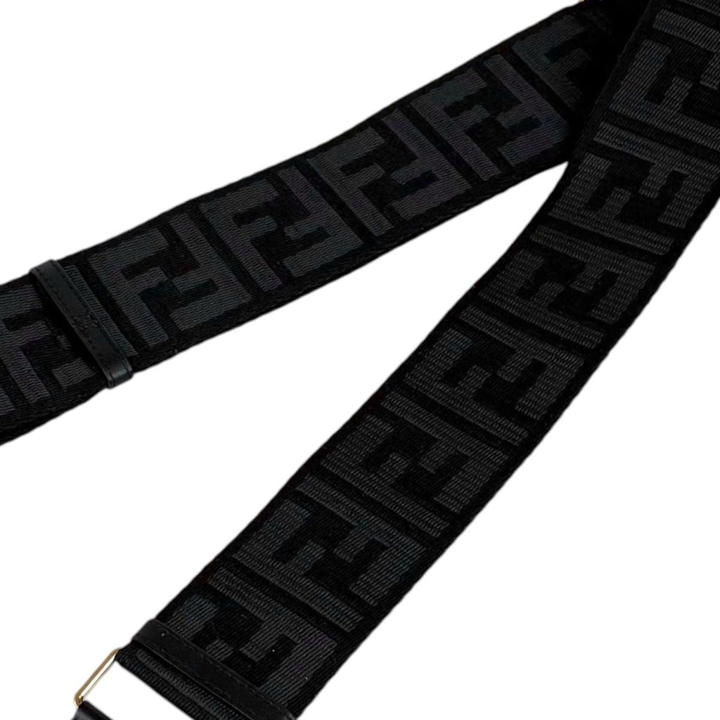 Fendi Shoulder Strap You FF Zucca FF Jacquard Webbing Black — view 4