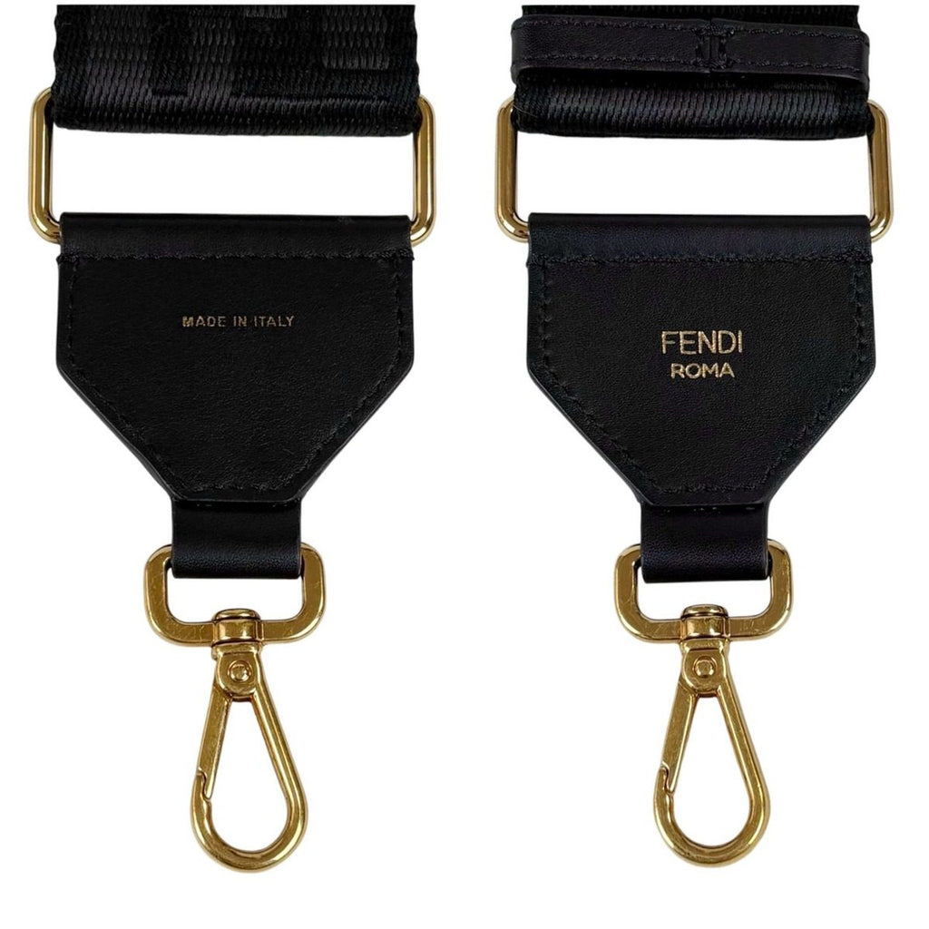Fendi Shoulder Strap You FF Zucca FF Jacquard Webbing Black — view 6