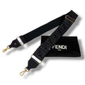 Fendi Shoulder Strap You FF Zucca FF Jacquard Webbing Black