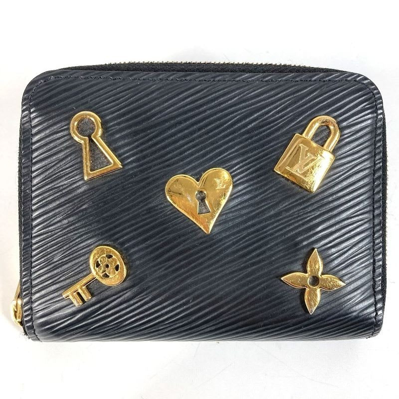 Louis Vuitton Coin Case Zippy Purse Epi Leather Noir Black