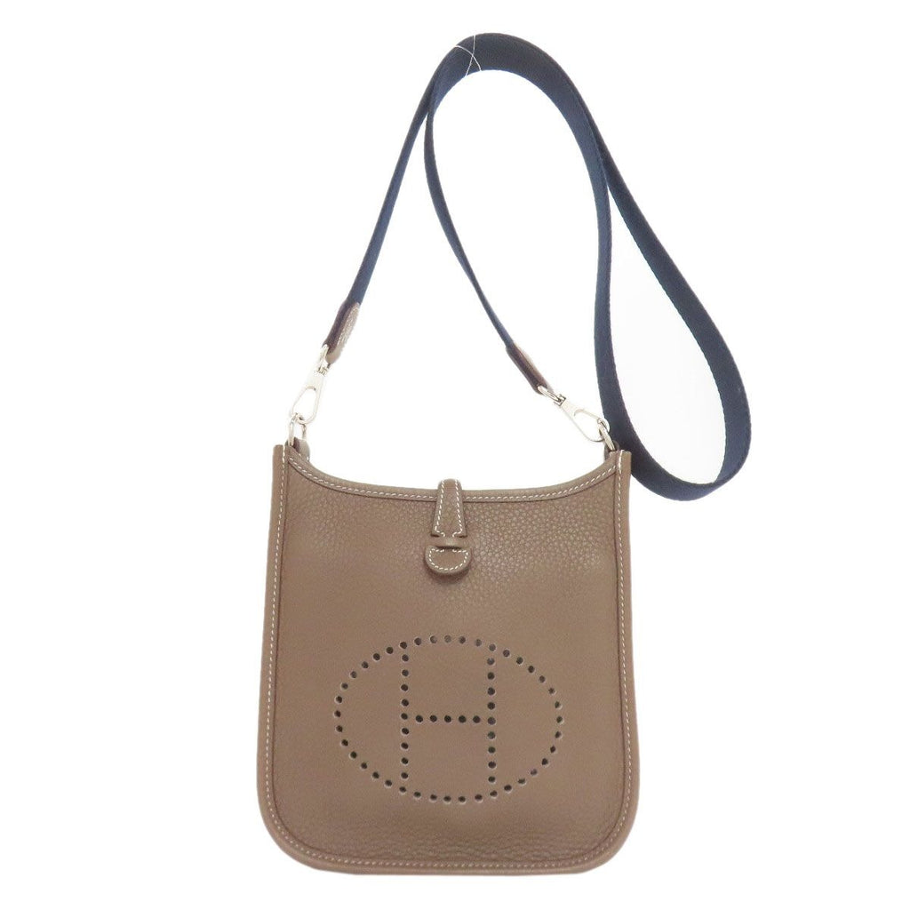 Hermes Evelyne TPM Etoupe Silver Shoulder Bag Brown