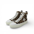 Louis Vuitton Stella Line Monogram Sneakers Shoes Calf Hair Leather Brown White