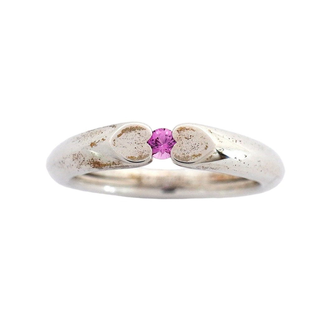 Tiffany & Co Ring Tenderness 925 Sterling Silver Pink Saffiano — view 2