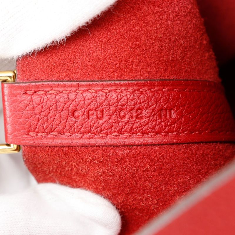 Hermes Picotin Lock 18 PM Taurillon Maurice Red Gold Hardware C Handbag — view 7