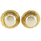 Chanel Vintage Gold Plated and Faux Pearl 29.8 g Earrings — view 2