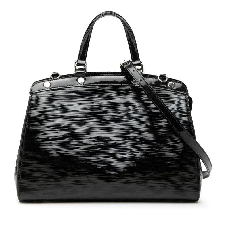 Louis Vuitton Epi Electric MM 2-Way Shoulder Bag Noir Black Patent Leather