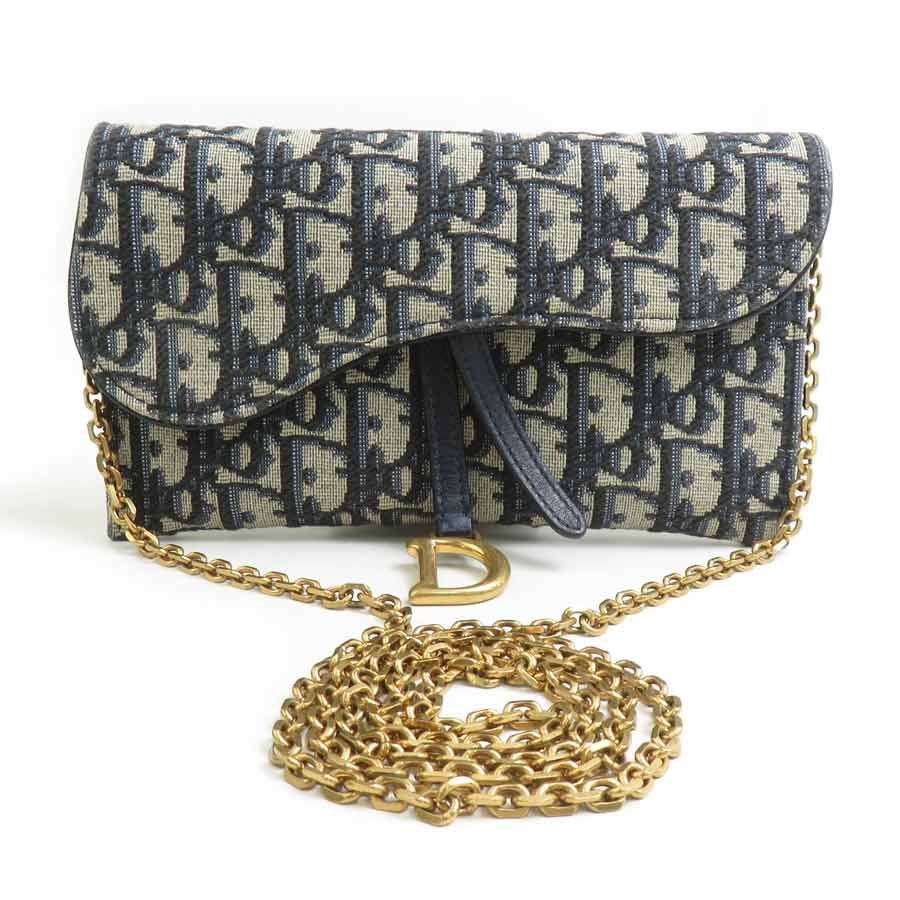 Dior Chain Wallet Oak Oblique