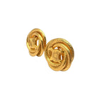 Celine Triomphe Gold Plated Earrings — view 2