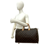 Louis Vuitton Speedy 40 Monogram Leather Boston Bag Brown — view 2