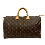 Louis Vuitton Speedy 40 Monogram Leather Boston Bag Brown — view 3