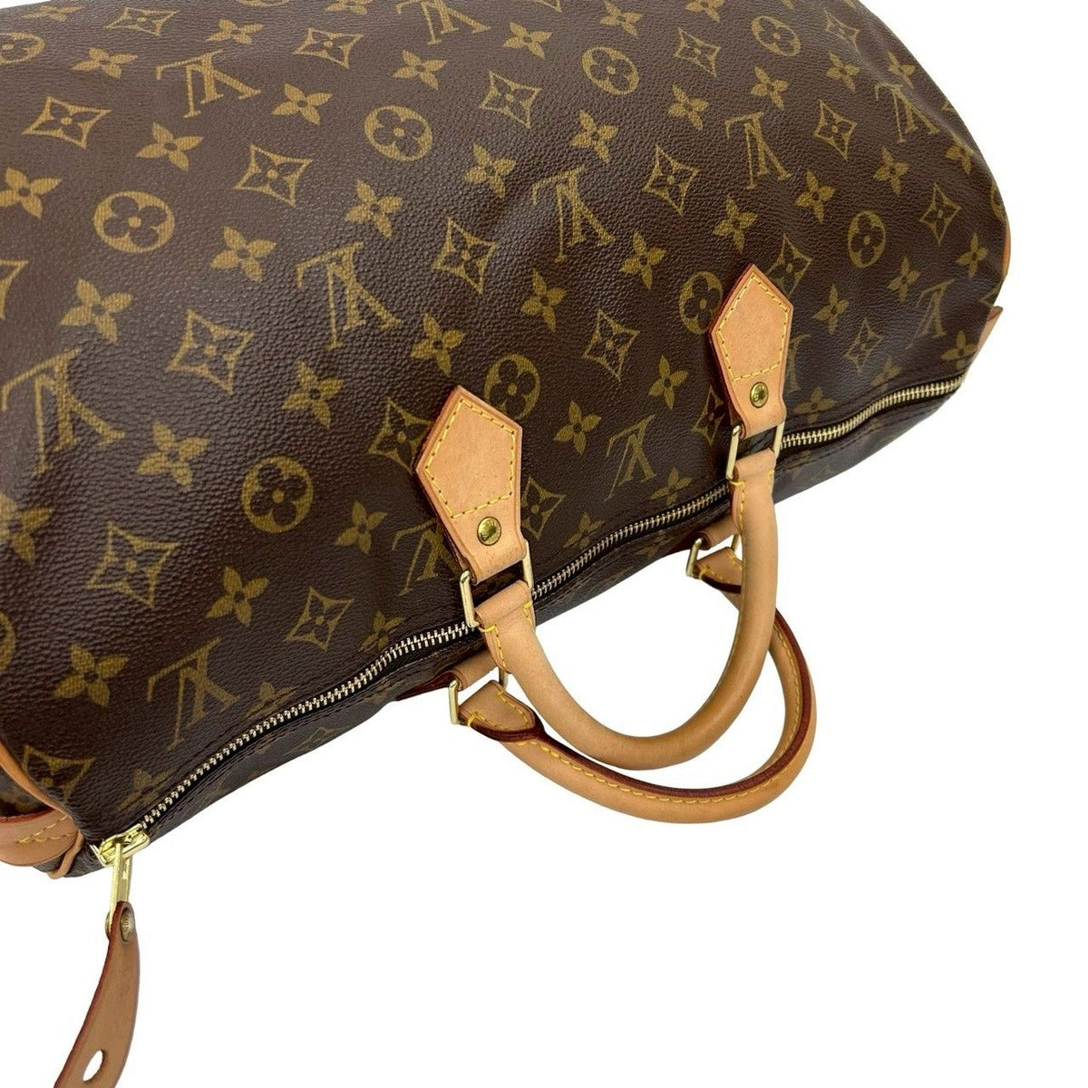 Louis Vuitton Speedy 40 Monogram Leather Boston Bag Brown — view 4