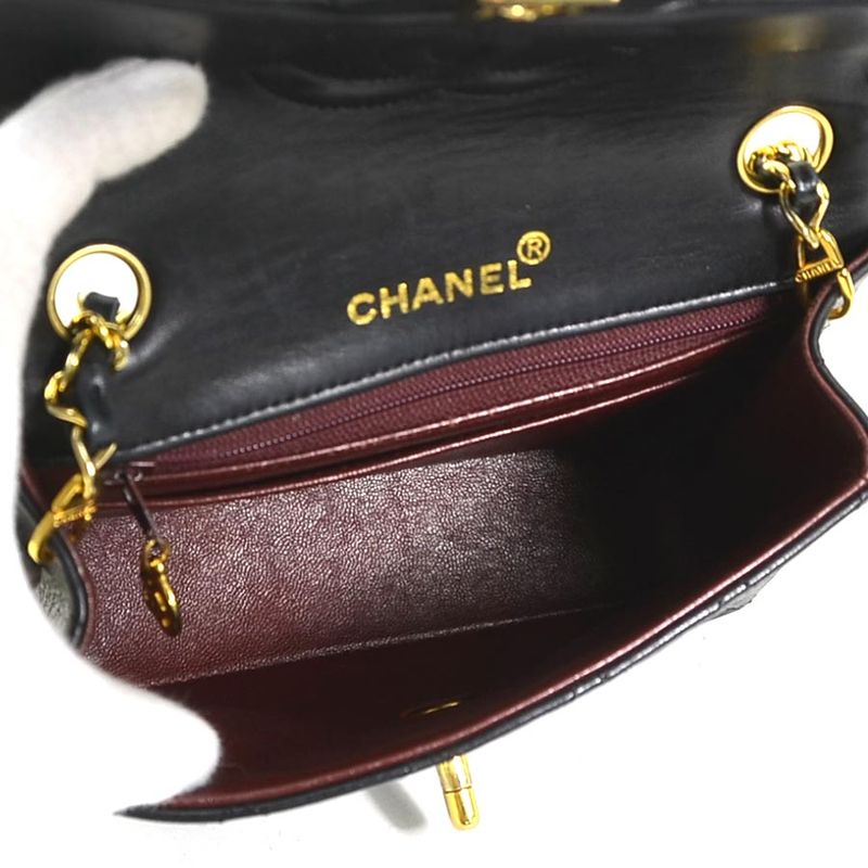 Chanel Shoulder Lambskin Black Bag — view 5