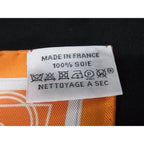 Hermes Ex Libris Carre Nano 20 Silk Handkerchief Orange — view 5