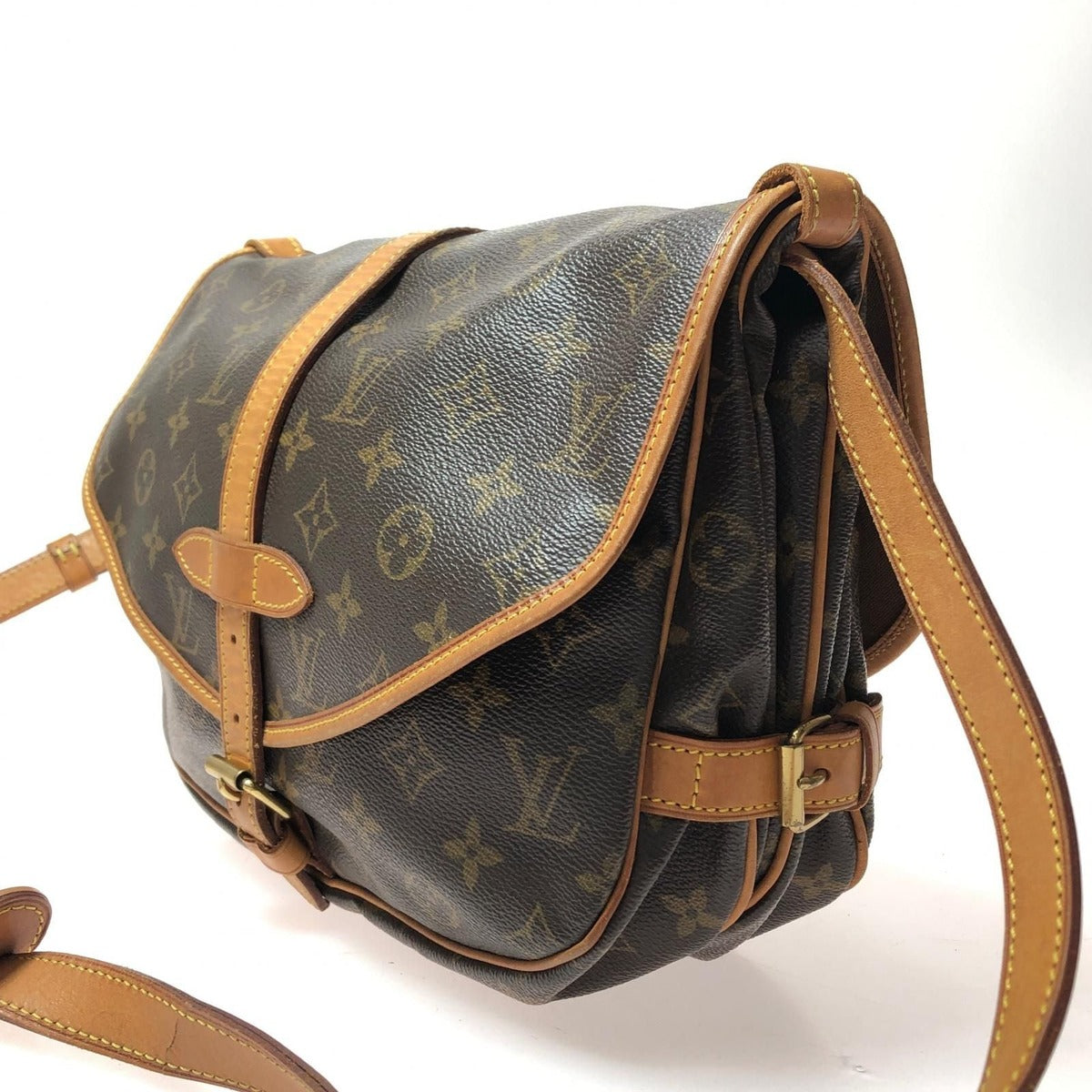 Louis Vuitton Shoulder Bag Monogram Saumur 30 Brown — view 3