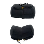 Prada Duet Logo Leather Canvas 2-Way Mini Shoulder Bag Handbag