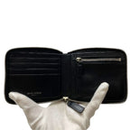 Saint Laurent Paris Fold Wallet Compact Round Zipper Leather — view 5