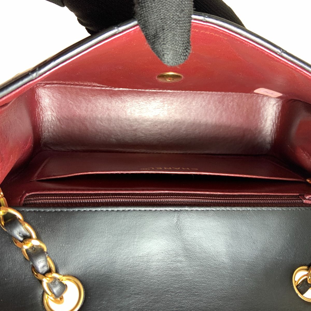 Chanel Diana Quilted Chain Shoulder Bag Black — view 6