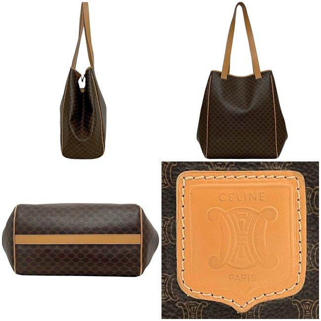 Celine Tote Bag Brown Beige Macadam Leather — view 4