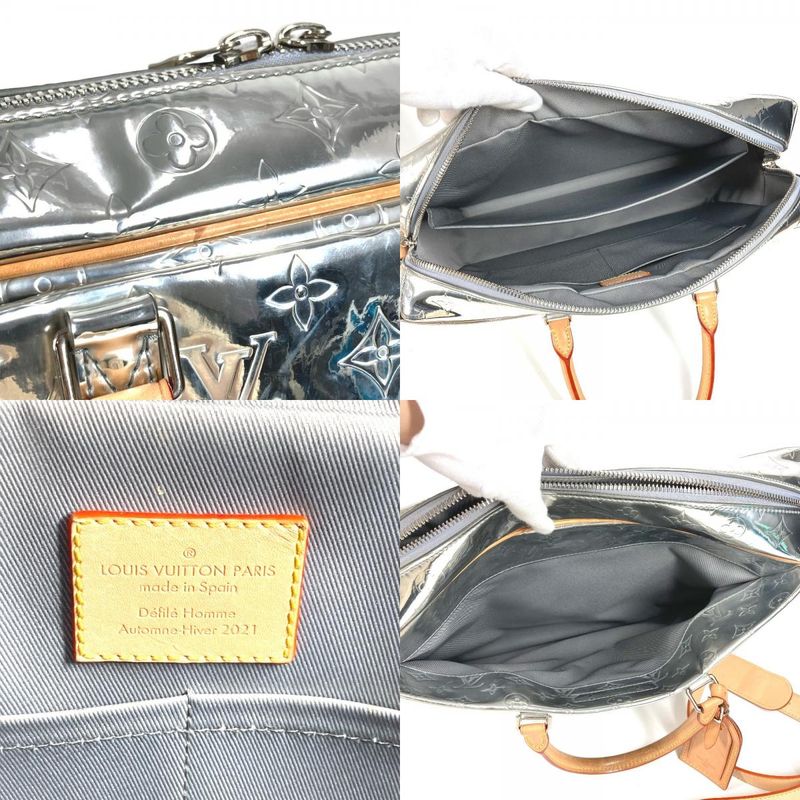 Louis Vuitton Business Bag Neo PDV Porte Documents Voyage Leather Silver — view 8