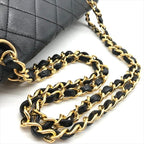Chanel CC Logo Quilted Lambskin Limited Edition Double Flap Chain Shoulder Bag — view 6