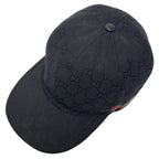 Gucci Cap Hat Original GG Canvas Baseball Cap Black — view 3