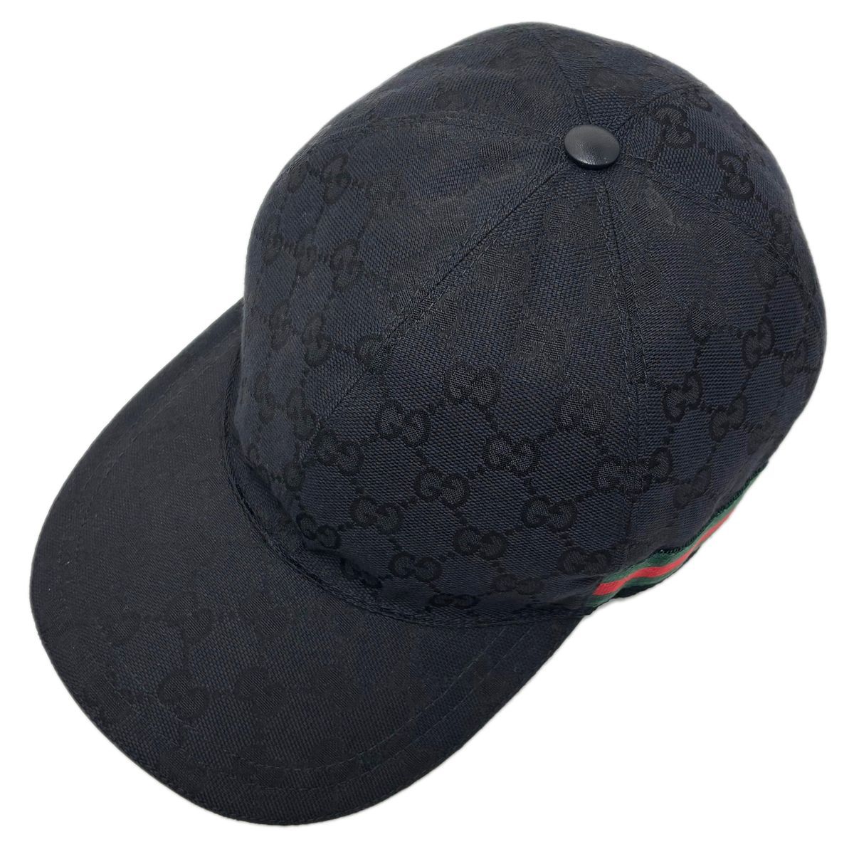 Gucci Cap Hat Original GG Canvas Baseball Cap Black — view 3